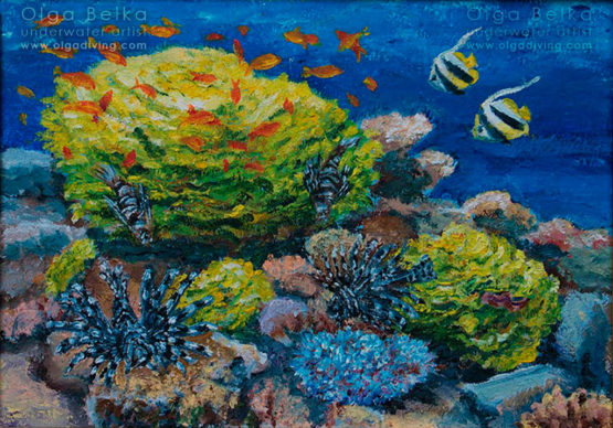 Underwater painting by Olga Belka - Dynamics