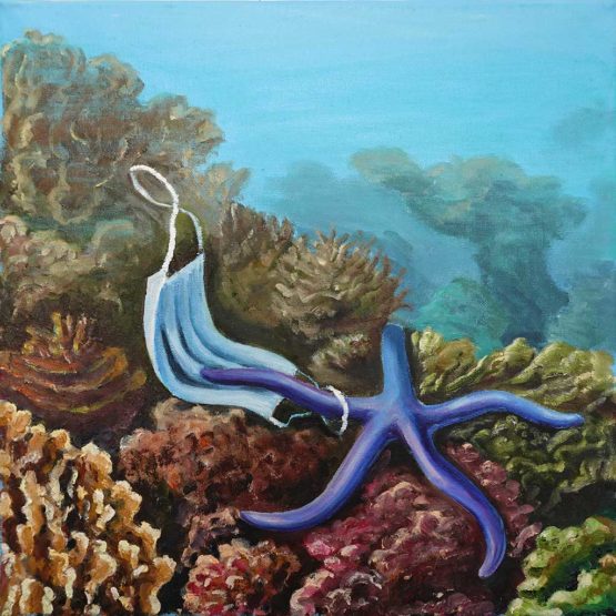Underwater painting by Olga Belka - anti-covid-star 1